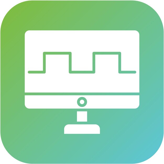 Estilo de icono de televisión digital de diseño vectorial