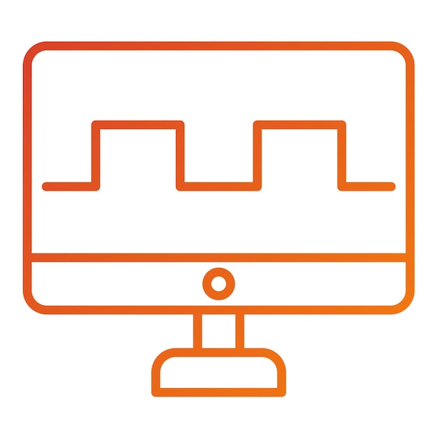 Estilo de icono de televisión digital de diseño vectorial