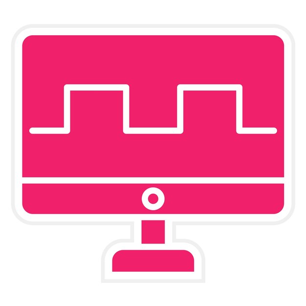Estilo de icono de televisión digital de diseño vectorial