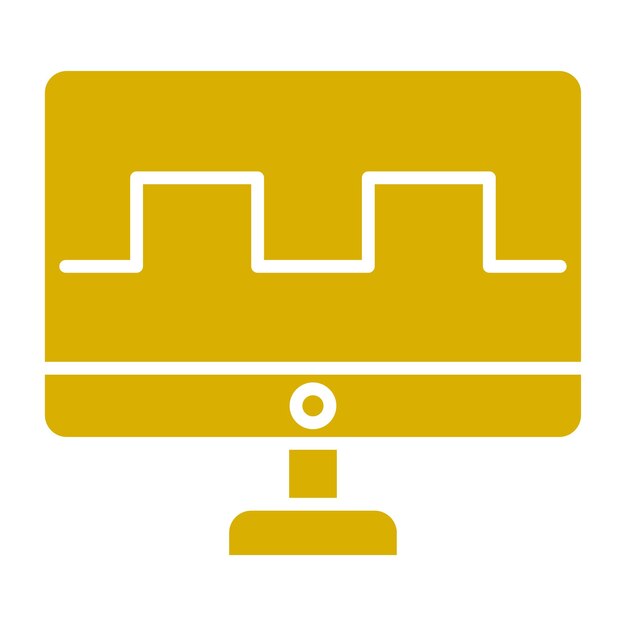 Estilo de icono de televisión digital de diseño vectorial