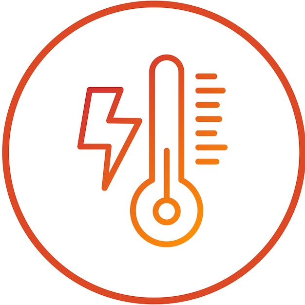 Estilo del icono de la temperatura del diseño vectorial