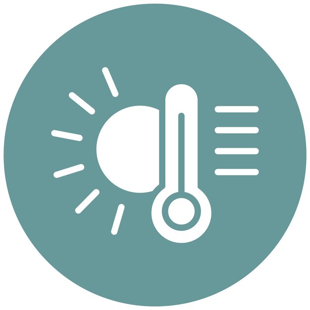 Estilo del icono de la temperatura del diseño vectorial