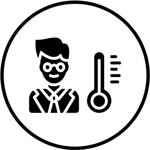 Estilo del icono de la temperatura del diseño vectorial