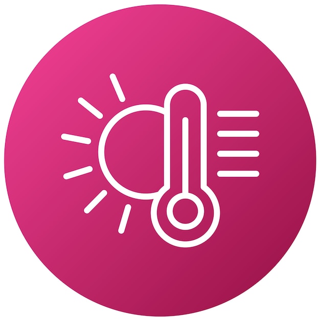 Estilo del icono de la temperatura del diseño vectorial