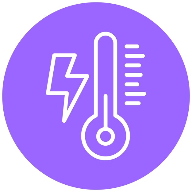 Estilo del icono de la temperatura del diseño vectorial
