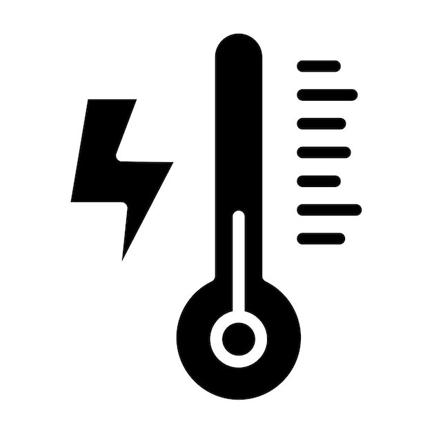 Estilo del icono de la temperatura del diseño vectorial