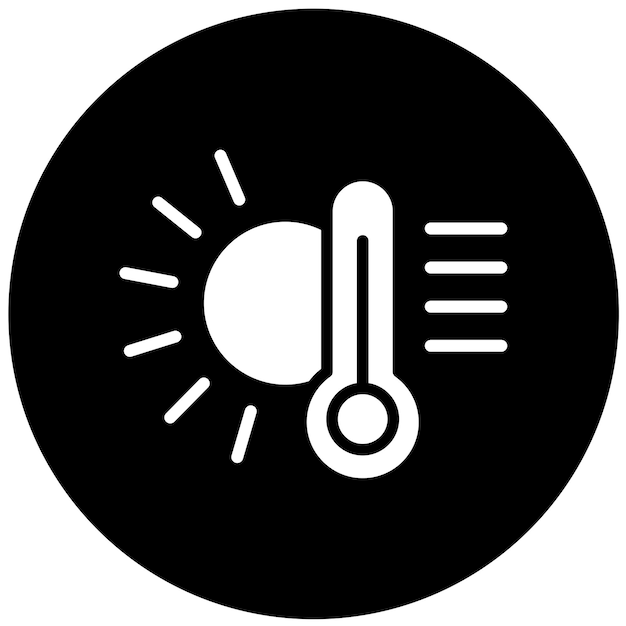 Estilo del icono de la temperatura del diseño vectorial