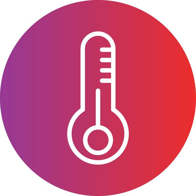 Estilo del icono del termómetro de diseño vectorial