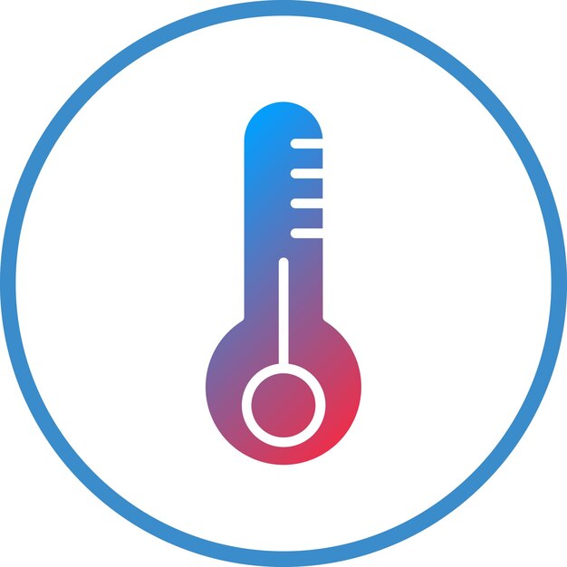 Estilo del icono del termómetro de diseño vectorial