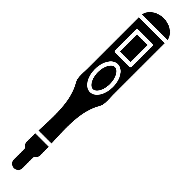 Estilo del icono del termómetro de diseño vectorial