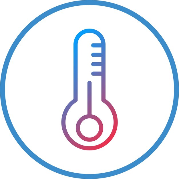 Estilo del icono del termómetro de diseño vectorial