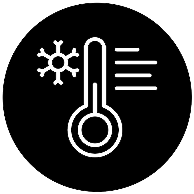 Estilo del icono del termómetro de diseño vectorial