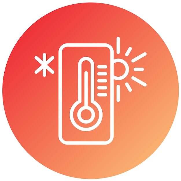 Estilo del icono del termómetro de diseño vectorial
