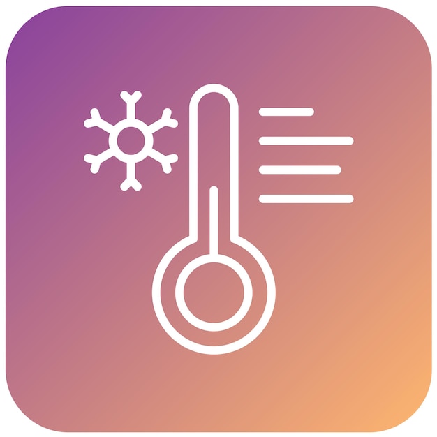 Estilo del icono del termómetro de diseño vectorial