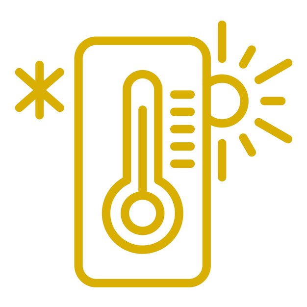 Estilo del icono del termómetro de diseño vectorial