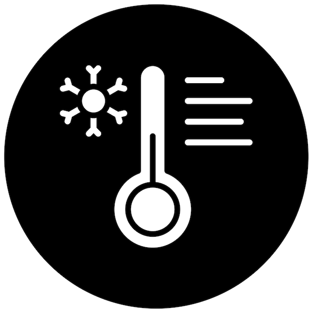 Estilo del icono del termómetro de diseño vectorial