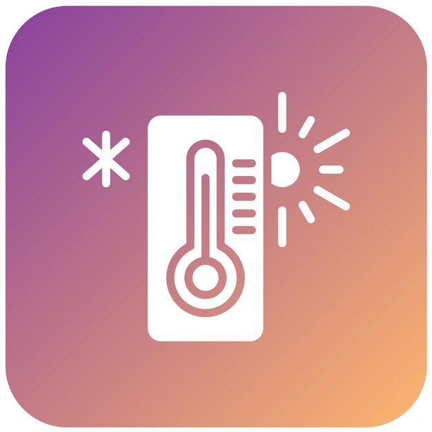 Estilo del icono del termómetro de diseño vectorial