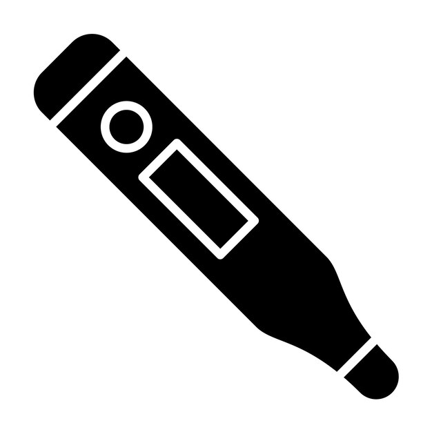 Estilo del icono del termómetro de diseño vectorial