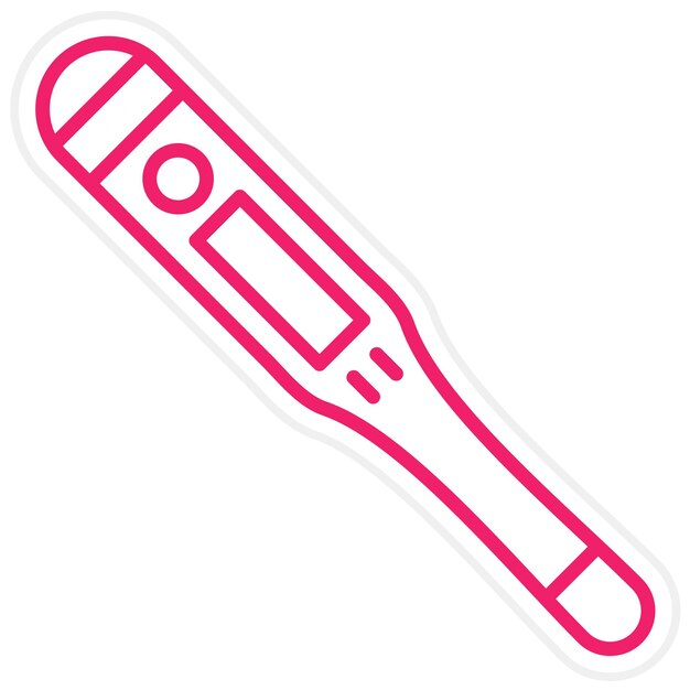Estilo del icono del termómetro de diseño vectorial