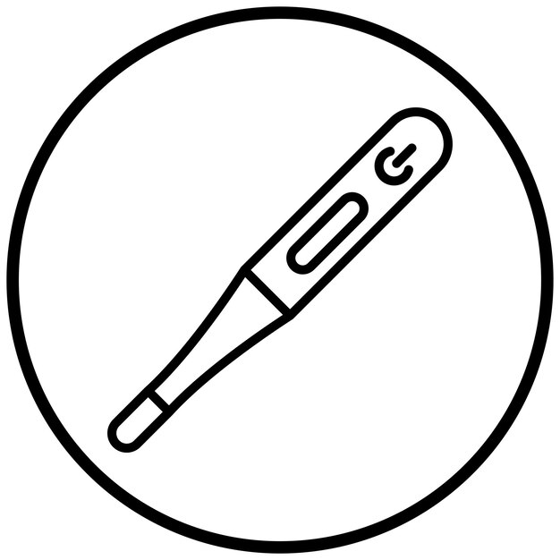 Estilo del icono del termómetro de diseño vectorial