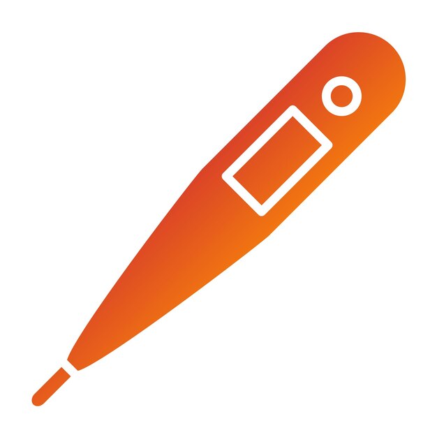 Estilo del icono del termómetro de diseño vectorial