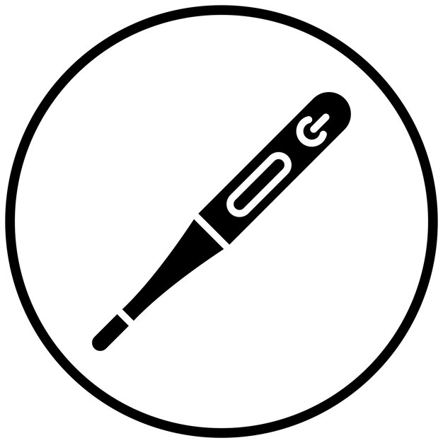 Estilo del icono del termómetro de diseño vectorial