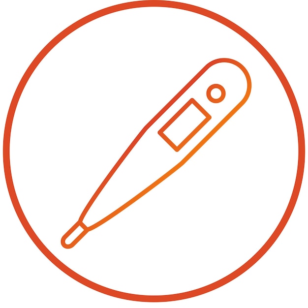 Estilo del icono del termómetro de diseño vectorial