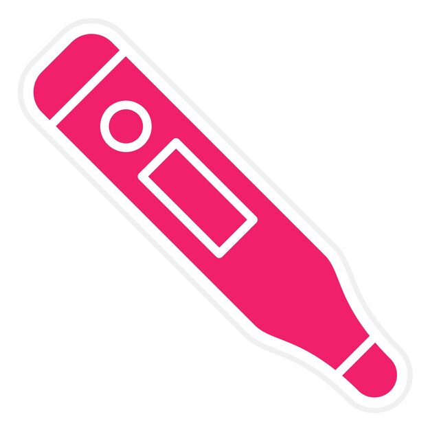 Estilo del icono del termómetro de diseño vectorial