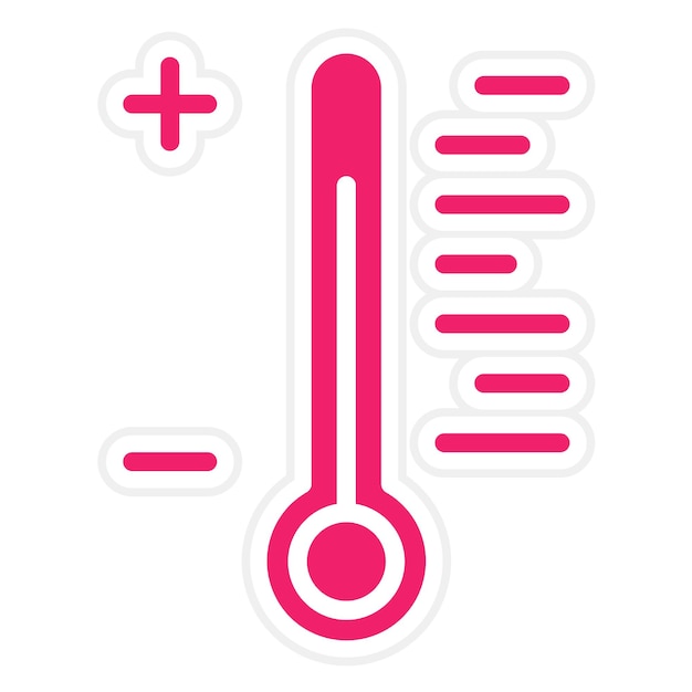 Estilo del icono del termómetro de diseño vectorial
