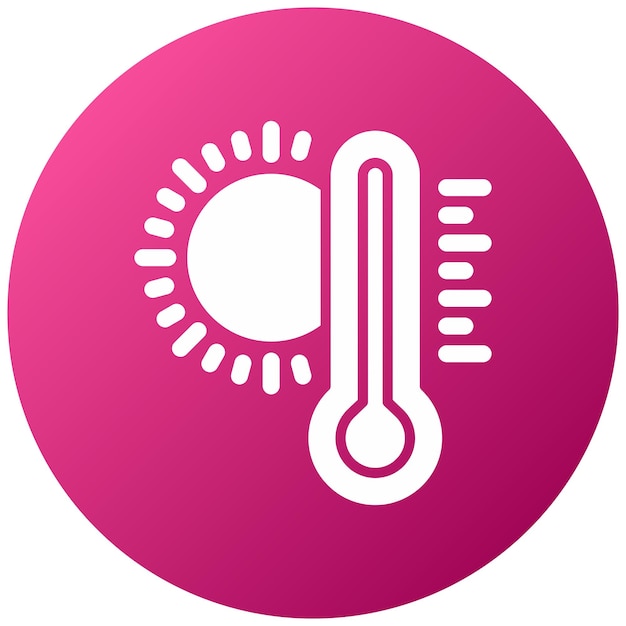 Estilo del icono del termómetro de diseño vectorial