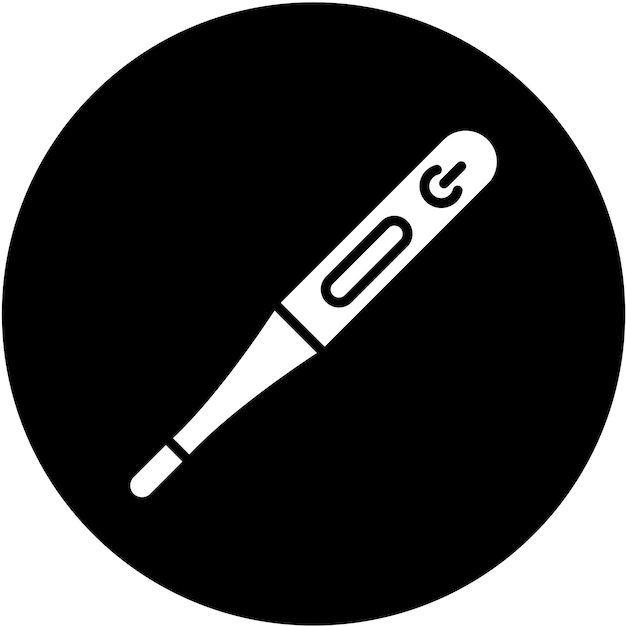 Estilo del icono del termómetro de diseño vectorial