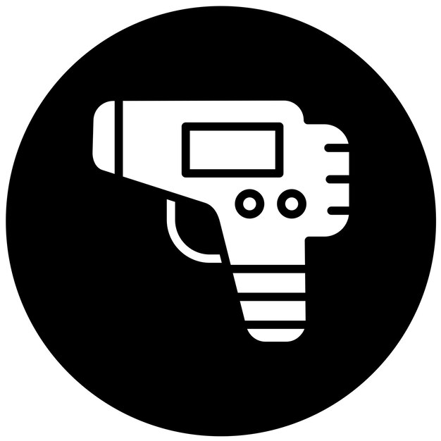 Estilo del icono del termómetro infrarrojo de diseño vectorial