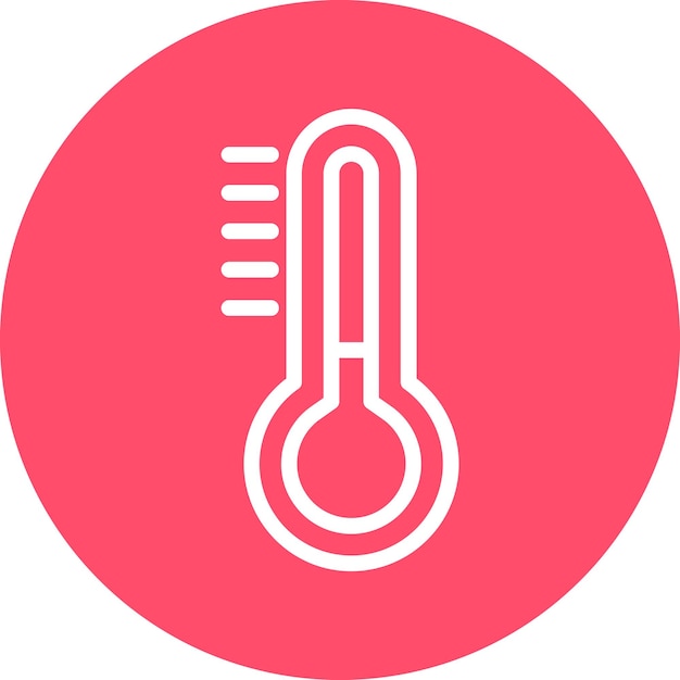 Estilo del icono del termostato de diseño vectorial