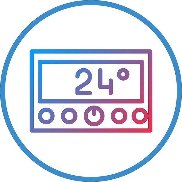 Estilo del icono del termostato de diseño vectorial