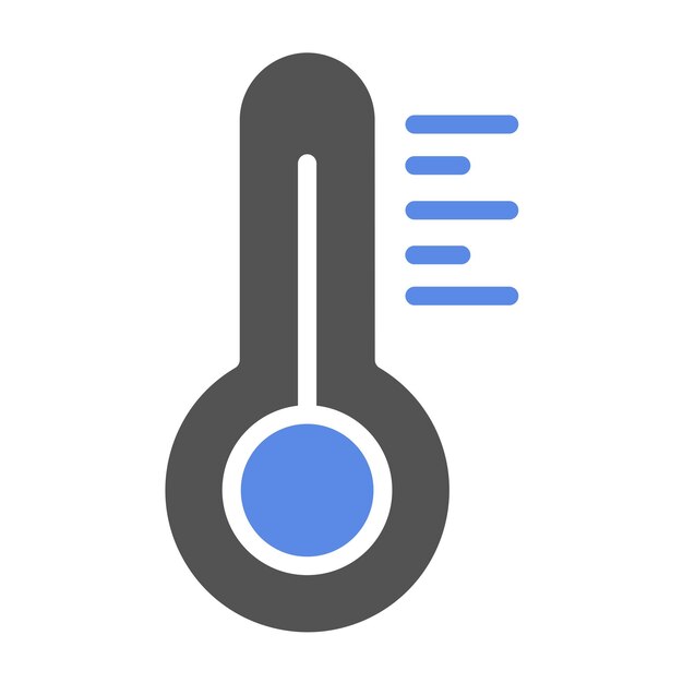 Estilo del icono del termostato de diseño vectorial