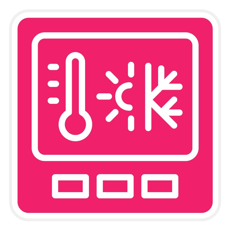Vector estilo del icono del termostato de diseño vectorial