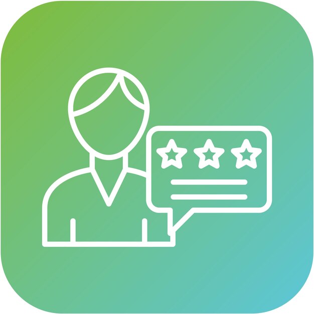 Estilo de icono de testimonio de diseño vectorial