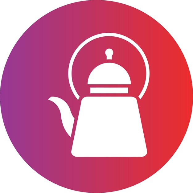 Estilo del icono de la tetera de diseño vectorial