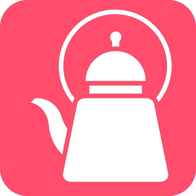 Estilo del icono de la tetera de diseño vectorial