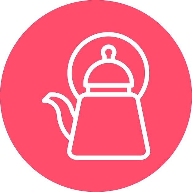 Estilo del icono de la tetera de diseño vectorial