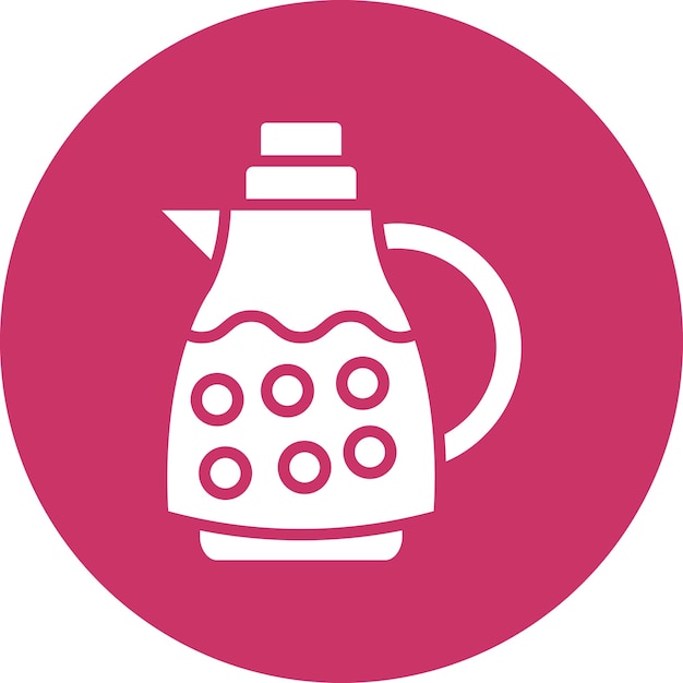 Estilo del icono de la tetera de diseño vectorial