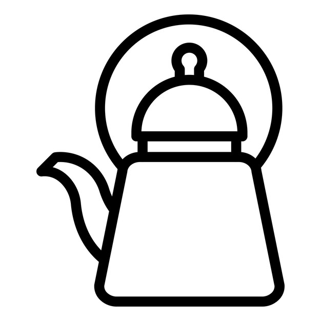 Estilo del icono de la tetera de diseño vectorial