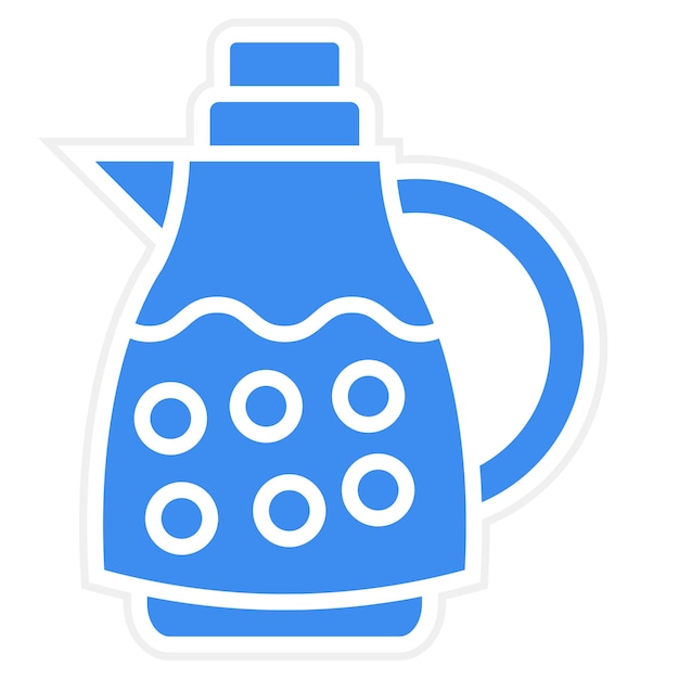 Estilo del icono de la tetera de diseño vectorial