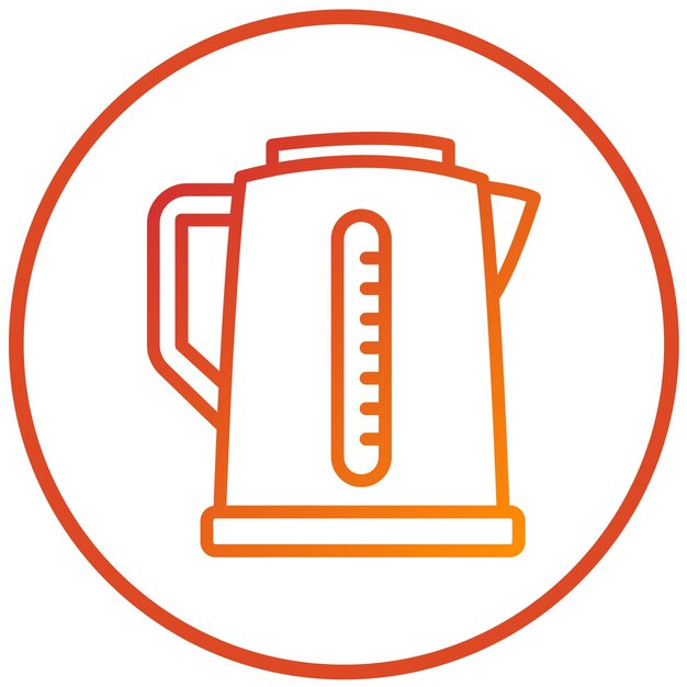 Estilo del icono de la tetera de diseño vectorial