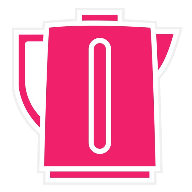 Estilo del icono de la tetera de diseño vectorial