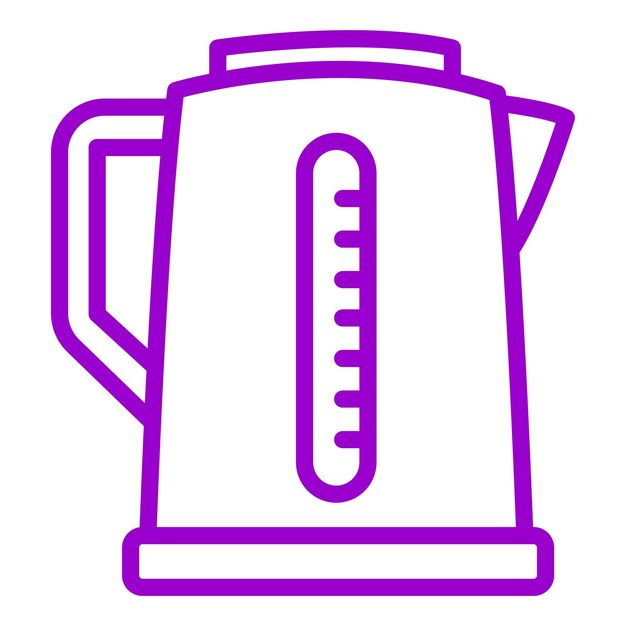 Estilo del icono de la tetera de diseño vectorial
