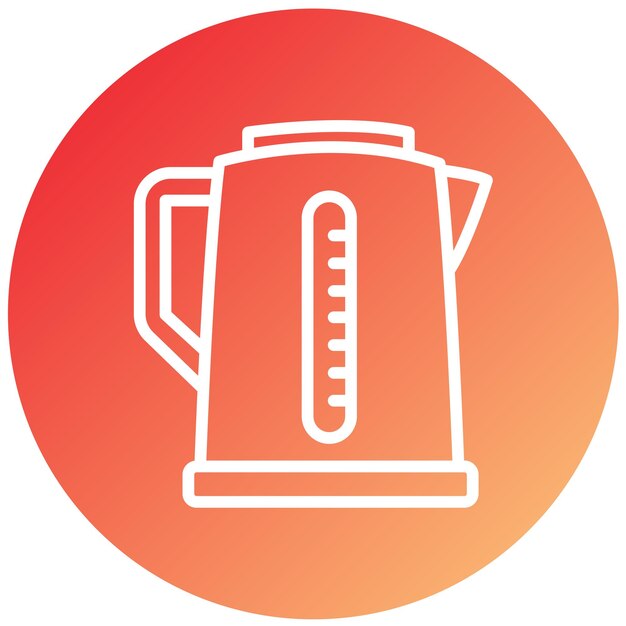 Estilo del icono de la tetera de diseño vectorial