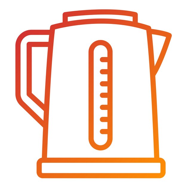 Estilo del icono de la tetera de diseño vectorial