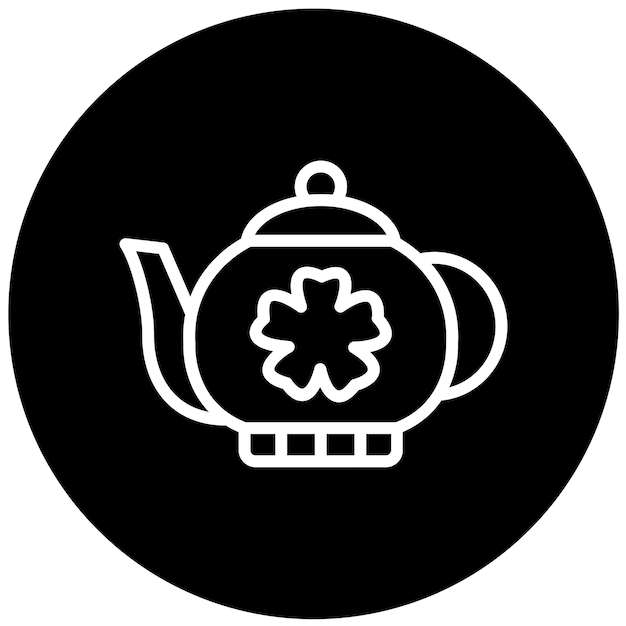 Estilo del icono de la tetera de diseño vectorial