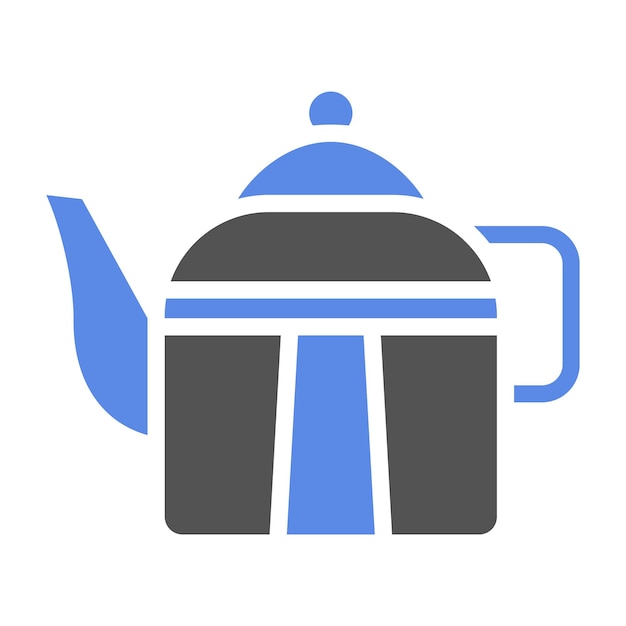 Estilo del icono de la tetera de diseño vectorial